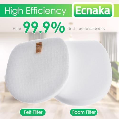 4 Foam & Felt Filter Replacement for Shark Rocket Pro Cordless IX140, IX141, IX142,IZ140,IZ140C,IZ141C, IZ142, IZ162H,IZ362H,IZ363HT,IZ440H, IZ462H,IZ482H, IZ483H, UZ145,QZ162H, QZ163H Stick Vacuums,