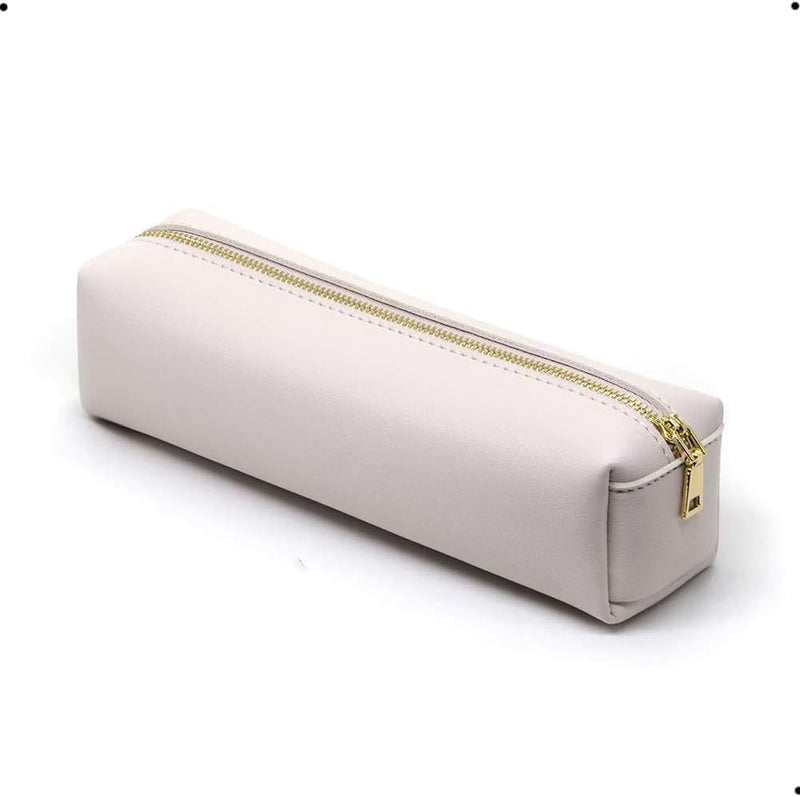 Pencil Bag, Stylish Faux Leather Pencil Case with Zipper Closure, Small and Lightweight Pencil Pouch for Students, Artists, and Professionals