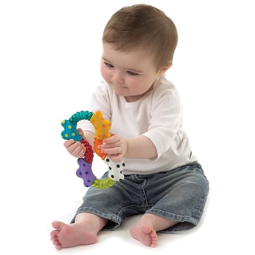 Playgro Click & Twist Rattle – Engaging Rattle Baby Toy for Development and Sensory Play, 0+ Months