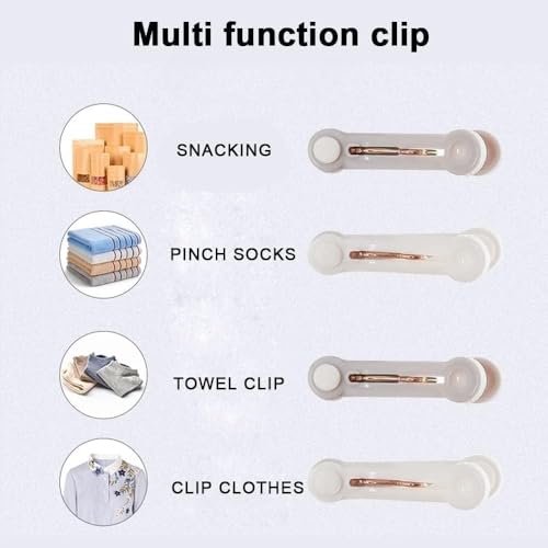 16Pcs Plastic Clothespins - Strong Traceless Utility Clothes Pins, Non-Slip Windproof Laundry Pegs, Non-Trace Sealing Clips for Clothesline