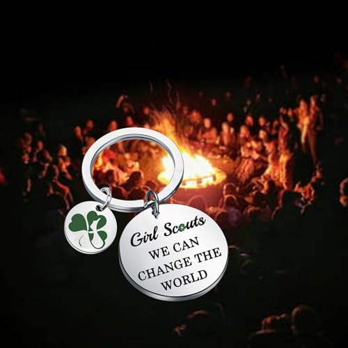 KUIYAI Girl Scouts Gift Girl Scout Leader Gift Scouts Troop Gift Scoutmaster Gift Girl Scout Camper Gift Scout Cookie Gift, Metal, stainless steel