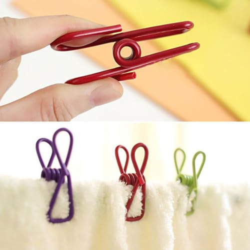 12 Pcs Food Clips, 2 Sizes Food Bag Clips for Food Storage, Reusable Food Clips Bag Sealing Clips, Freezer Bag Clips Air Tight Seal Grip Plastic Clips for Snacks Coffee Cereals Home Kitchen 4 Color