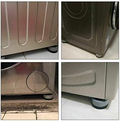 Tjackson 4 Pcs Washing Machine Refrigerator Mute Rubber Mat Anti Vibration Anti Shock Pad