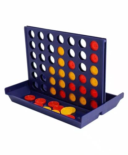 Connect 4 Classic Board Game (2 Players), 4 in a Row, Strategical Educational Board Games & Puzzle, Intelligence, Amusement Drop Disc, Funny Play, Kids Toys for Boys & Girls