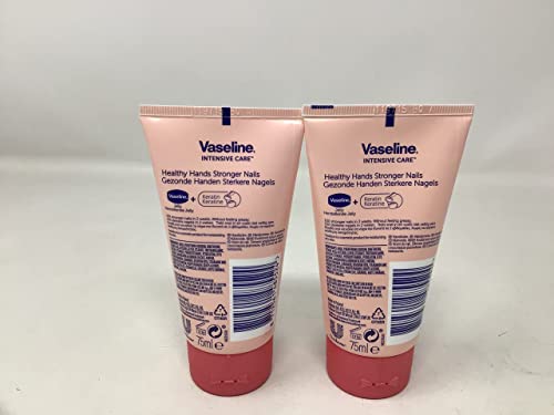 Vaseline Intensive Care Healthy Hands Stronger Nails Hand Cream (75ml, Pack of 2)
