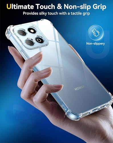 Zubitech Case for Honor X6b Soft Silicone TPU Case, Lightweight Protective Cover Smooth Finish Camera Protective Shock Absorbant Stylish Case for Men Women Compatible with Honor X6b (Clear)
