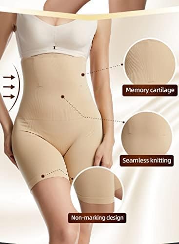 Miurixo High Waist Shapewear Shorts, Postpartum Underwear Boyshorts, Waist Trainer Corset Butt Lift, Body Shaping Boxers, Postpartum High Waisted Underwear for Women (A,M/L) in Black