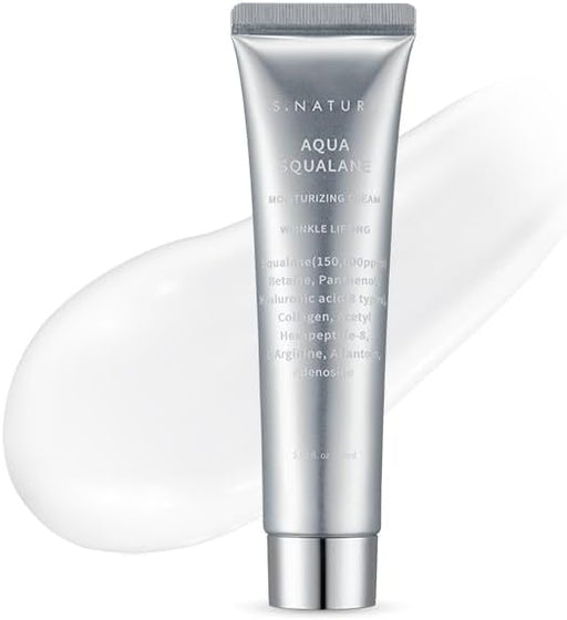 S.NATURE/エスネイチャーAQUA SQUALANE MOISTURIZING CREAM Aqua Squalane Moisturizing Cream 80ml/Strongest Moisture Cream/Usable All Year Round/Plant-derived Squalane/8 Types of Hyaluronic Acid/WG Green Grade - 80 ml (Pack of 1)