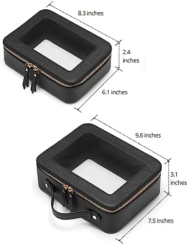 Small Cosmetic Bag for Purse Mini Makeup Bag for School Cute Clear Make Up Pouch for Travel Tiny Leather White Make Up Organizer Case for Backpack Toiletry Bag Waterproof Square Pouch with Zipper