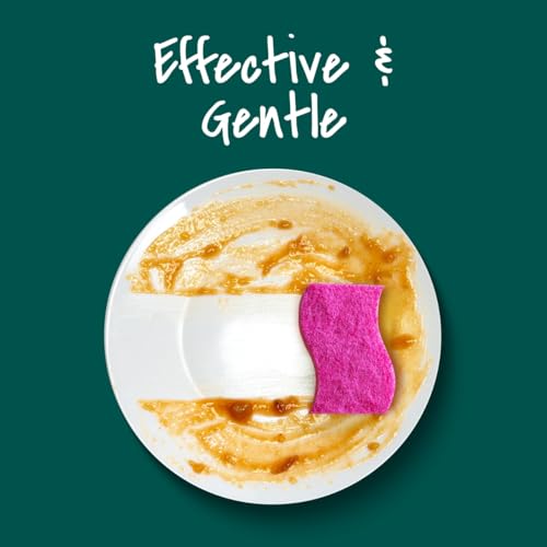 Scotch-Brite Delicate Care Non Scratch Cellulosic Scrub Sponge, 3 units/pack | Kitchen sponge | Dish sponge | Scrub | Delicate Purpose Cleaning | Delicated surfaces | Food Safe | Rinses Clean