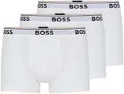 Men's Stretch Cotton 3 Pack Trunks - White