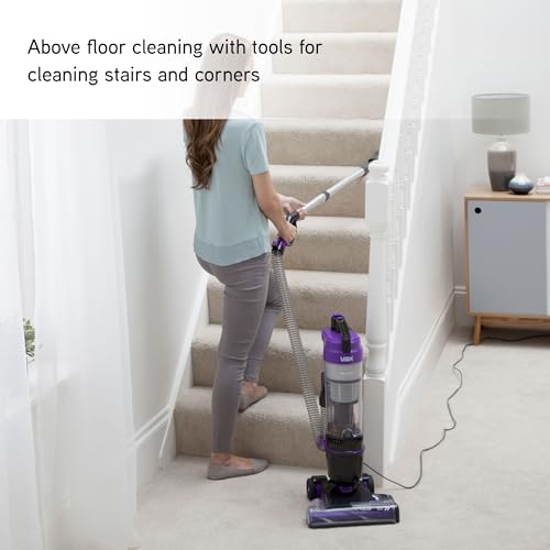 Vax Mach Air Upright Vacuum Cleaner; High performance, Multi-cyclonic, with No Loss of Suction; Lightweight - UCA1GEV1, 1.5 Litre, 820W, Purple