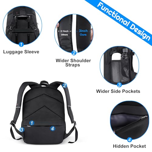Besttravel Handgepäck Rucksack 40x20x25 für Ryanair, Reiserucksack mit 45L Kapazität, USB-Ladeanschluss, ideal für Laptops 15,6 Zoll, Perfekt für Reisen und Wochenendausflüge