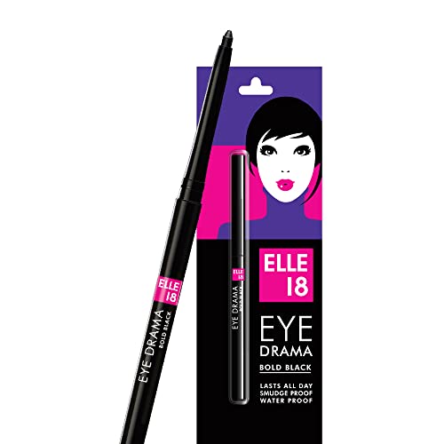 LAKMÉ Elle 18 Eye Drama Kajal, Bold Black, 0.35g