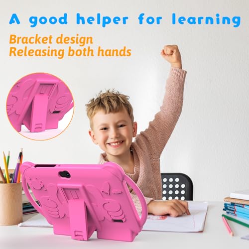 Kids Tablet 7 inch for Girls, Android 12 Tablets for Kids, 4GB RAM 32GB ROM Toddler Tablet, WIFI Bluetooth, Safety Eye IPS Screen, Parental Control, Dual Camera Shockproof Case for Educational, Games.