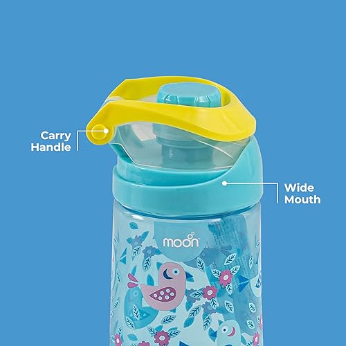 The Moon Brand Kids Water Bottle Portable 410ml for Indoor & Outdoor Activities: TravelPicnicsHikingschoolsports Spill ProofBreak ResistantBPA Free Dishwasher Safe, OdorFree ?Blue