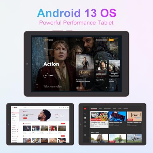C idea 9 inch Tablet,Android13.0 Tablet with 8GB RAM 512GB RAM, 5MP? Camera,5G SIM Card,8000mAh Battery,Leather Case,CM935 Pro For Gift (Pink)
