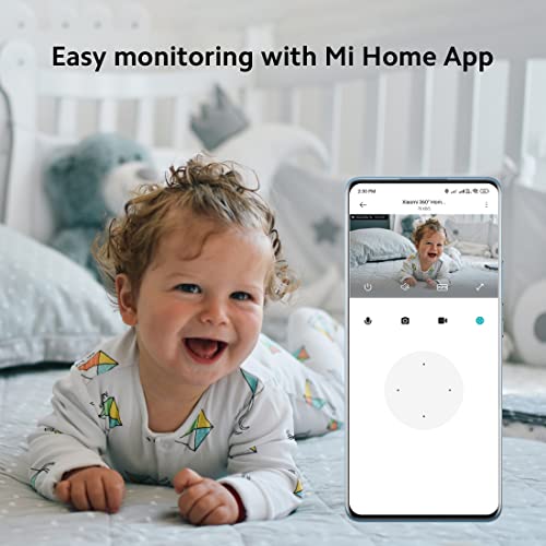 Xiaomi MI Wireless Home Security Camera 2i 2022 Edition | Full HD Picture | 360 View | 2MP | AI Powered Motion Detection | Enhanced Night Vision| Talk Back Feature (2 Way Calling), 1080p, White