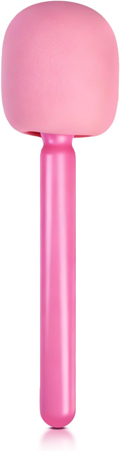 Flylin Pink Microphone Interview Handle Wireless Mic Handheld Adapter