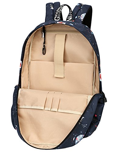 School Bookbags for Kids, Cute Galaxy Stars Planets Backpack College Bags Daypack Travel Bag by Mygreen (Black)