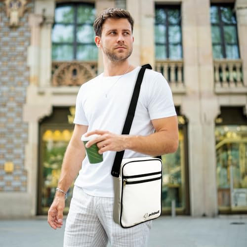 Pitbull Large Faux Leather Men's Shoulder Bag, 27 x 22 x 6 cm, Adjustable, Large Capacity 3.5 L, Crossbody Messenger, Suitable for Tablets, Unisex for Work Office Travel