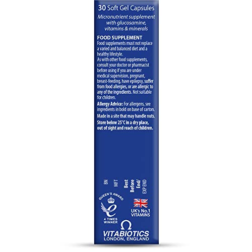 Vitabiotics Jointace Omega 3 Cod Liver Oil Glucosamine, 30 Capsules