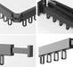 SKYISOK Foldable Clothes Hanger Wall Mount Retractable Cloth Drying Rack Indoor Outdoor Aluminum Home Laundry Clothesline Space Saving