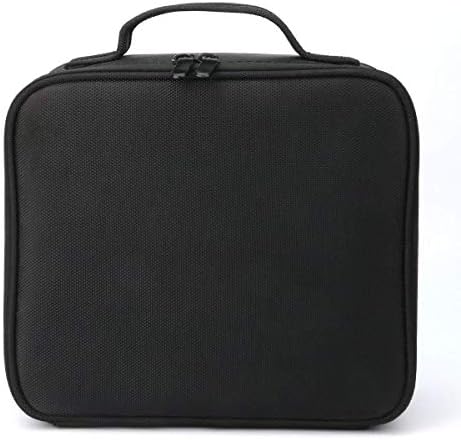 Travel Makeup Bag,Portable Travel Makeup Cosmetic Case Organizer Artist Storage Bag with Adjustable Dividers for Cosmetics Makeup Brushes Toiletry Jewelry Digital Accessories, Black, BK14-WAA-2