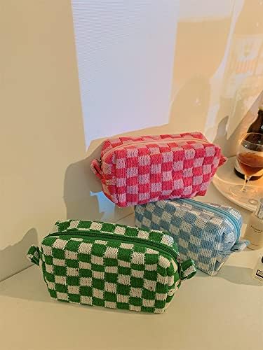 XPONNI Small cosmetic bag cute makeup bag y2k accessories aesthetic make up bag y2k purse cosmetic bag for purse, blue