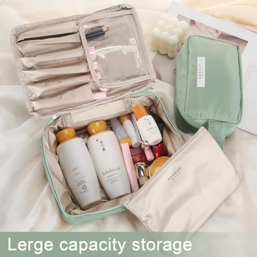 Queboom Travel Makeup Bag Cosmetic Bag Makeup Bag Toiletry bag for women and girls