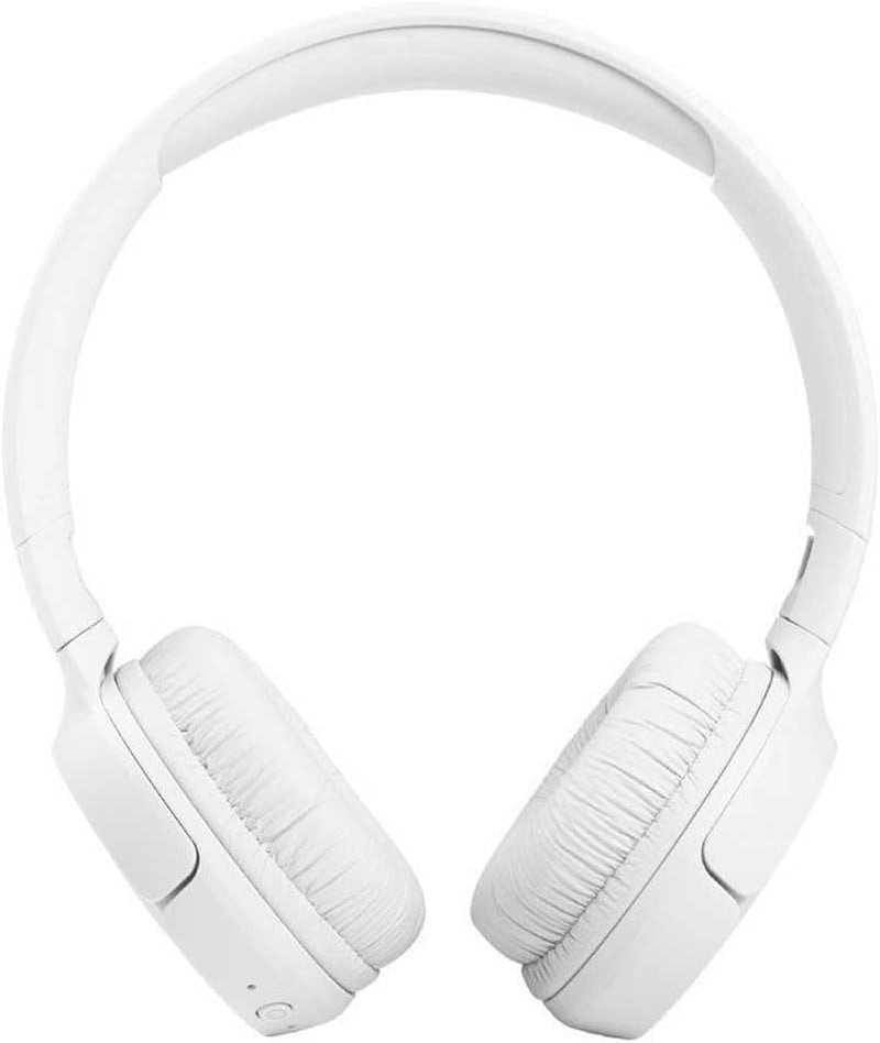 JBL Tune 510BT Wireless On Ear Headphones, Pure Bass Sound, 40H Battery, Speed Charge, Fast USB Type-C, Multi-Point Connection, Foldable Design, Voice Assistant - White, JBLT510BTWHTEU
