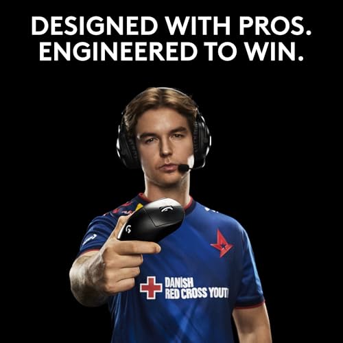Logitech G PRO X Superlight 2 DEX Lightspeed Wireless Gaming Mouse, 60g pro-Grade Lightweight Mouse with 5 programmable Buttons, USB-C Charging, 32k DPI Sensor for PC/Mac - Black
