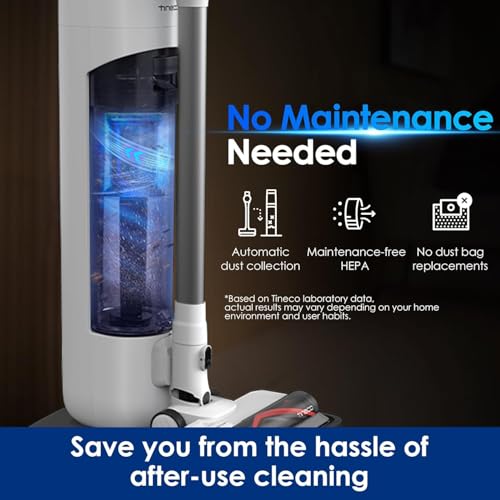 Tineco Pure One Station 5 Stick Vacuum Cleaner,Cordless Auto Dust Base,Full-Path Self-Cleaning, iLoop Smart Sensor, Suitable for Hard Floor & Carpet, Grey