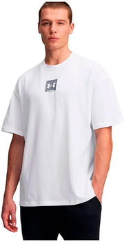 mens UA M HW OS SM BOX SS SHIRT (pack of 1) - WHITE