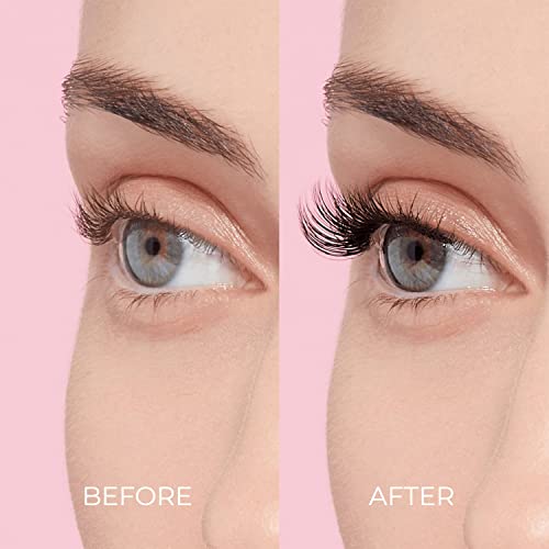 KISS imPRESS Press-On Falsies Eyelash Clusters Kit, Natural, Black, No Glue Needed, Fuss Free, Invisible Band, Natural, 24 Hours, No Damage, No Sticky Residue, Gorgeous, Quick & Easy | 20 Clusters