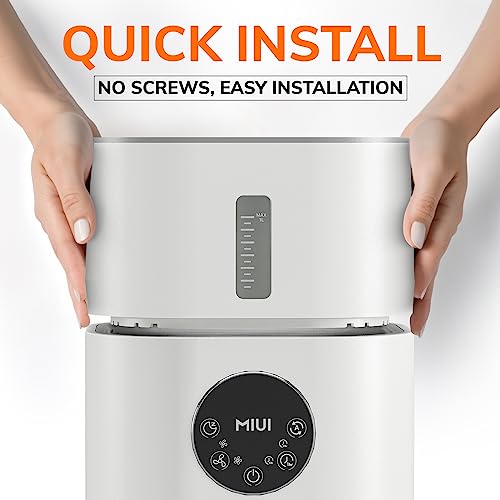 MIUI Air Purifiers 3-Stage Smart Air Purifyer for Bedroom Home, With Built-in Humidifier Function, Hepa Air Filter Cleaner Super Mute Efficient Filtering for Pets Smokers Office