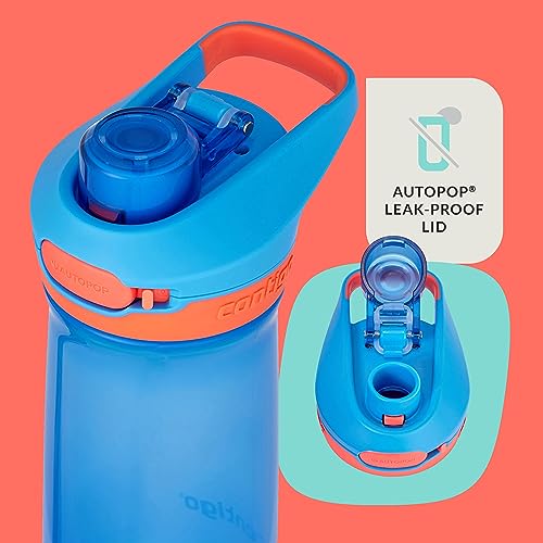 Contigo Jessie Beverage|Water Bottles, 14 oz, BLUE POPPY AMETHYST
