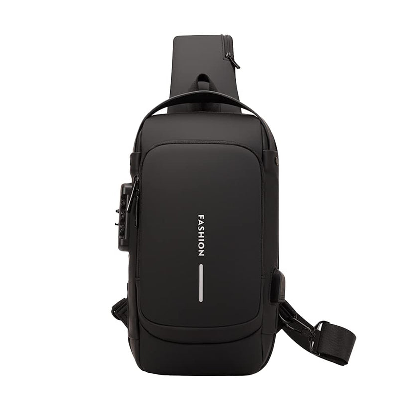 USB Charging Sport Sling Anti-theft Shoulder Bag, Anti-theft Crossbody Bag Men's & Women Shoulder Bag Backpack Motorcycle Bag,Waterproof Motorcycle Bag Chest Bags for Men Women