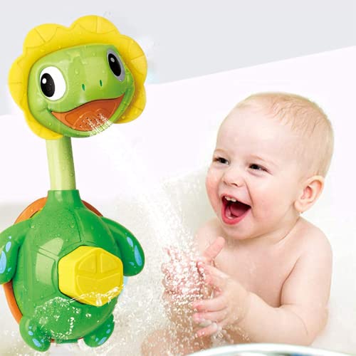 SYOSI Turtle Baby Bath Toys Spray Bathing Tub Fountain Toys for Kid Hand Shower Floating Bathtub Shower Pool Bathroom Toy for Baby Toddler Infant Kids