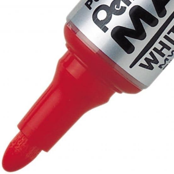 Pentel Maxiflo Mwl5M-Co Drywipe Marker, Blue, Box Of 12
