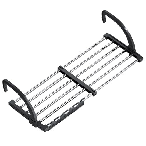 DAYONG Portable Clothes Drying Rack,Clothes Hanging for Balcony,Windowsill and Guardrail,Laundry Rack Door Hanger Rod for Indoor Outdoor for Towels, Lingerie, Hosiery,Shoes (Telescopic 51-90cm)
