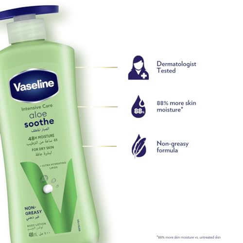 Vaseline Body Lotion Aloe Soothe, 2 X 400ml