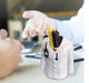 Shri.R.K Doctor Coat Pen Pencil Holder Stand For Desk And Offices Tables (Plastic), Stationery, White