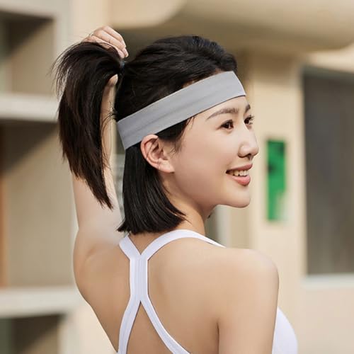 ECVV 5PCS Women's Non-Slip Headbands - Hair Bands for Sports, Workout, Yoga, Running - Soft Cotton Blend Fabric - Multi-Purpose Hair Accessories