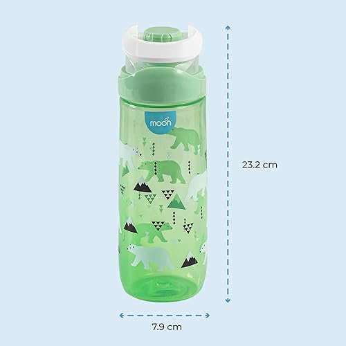 The Moon Brand Kids Water Bottle Portable 735ml for Indoor & Outdoor Activities: TravelPicnicsHikingschoolsports Spill ProofBreak ResistantBPA Free Dishwasher Safe, OdorFree ? Green