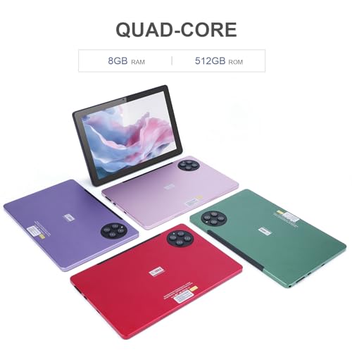 C idea 10 inch Tablet, Android 12.0 Tablet 8GB RAM? ROM Storage 8MP? Cameras 10000mAh Battery Dual SIM Slot 800x1280 IPS HD Touchscreen Tablet PC with Case&Keyboard/WIFI/5GLTE CM7800(Purple)