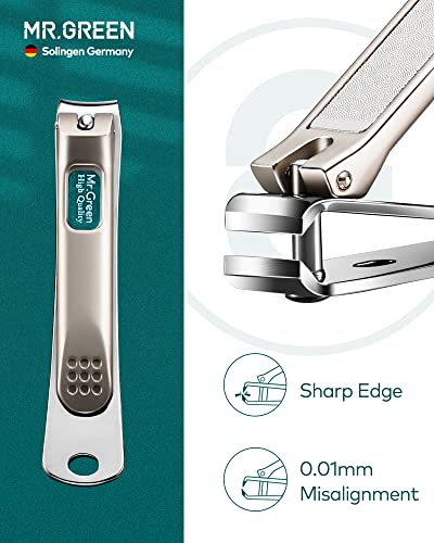 MR.GREEN Manicure Set, Pedicure Sets, Nail Clipper Stainless Steel Professional Nail Cutter with Travel Case