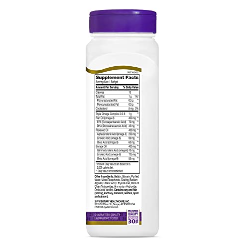 21st Century Triple Omega Complex E.C. Sg - 90 Capsules