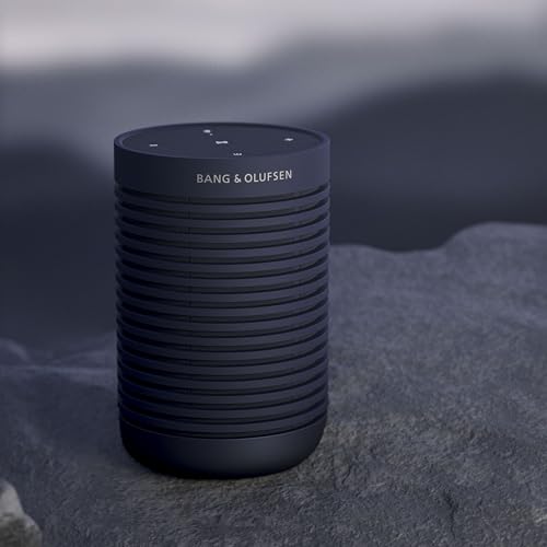 Bang & Olufsen Beosound Explore - Wireless Portable Bluetooth Speaker with USB-C Charging Cable, IP67 Dustproof and Waterproof Speaker for Outdoors, Home and Travel - Navy