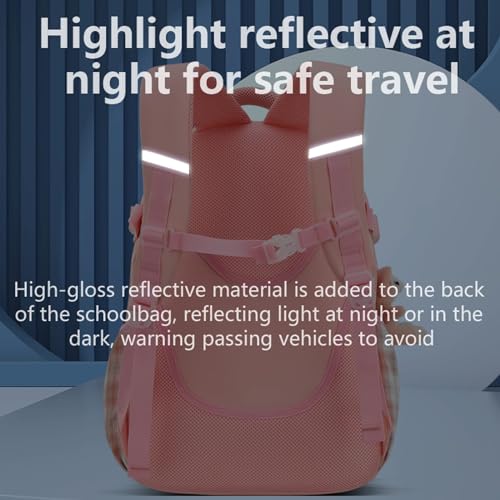 School Bags for Girls, Azonee Kawaii Large Capacity Kids Backpack, Ultralight Children's Backpacks, Cute Bookbag with Compartments for 6-15 Years Old